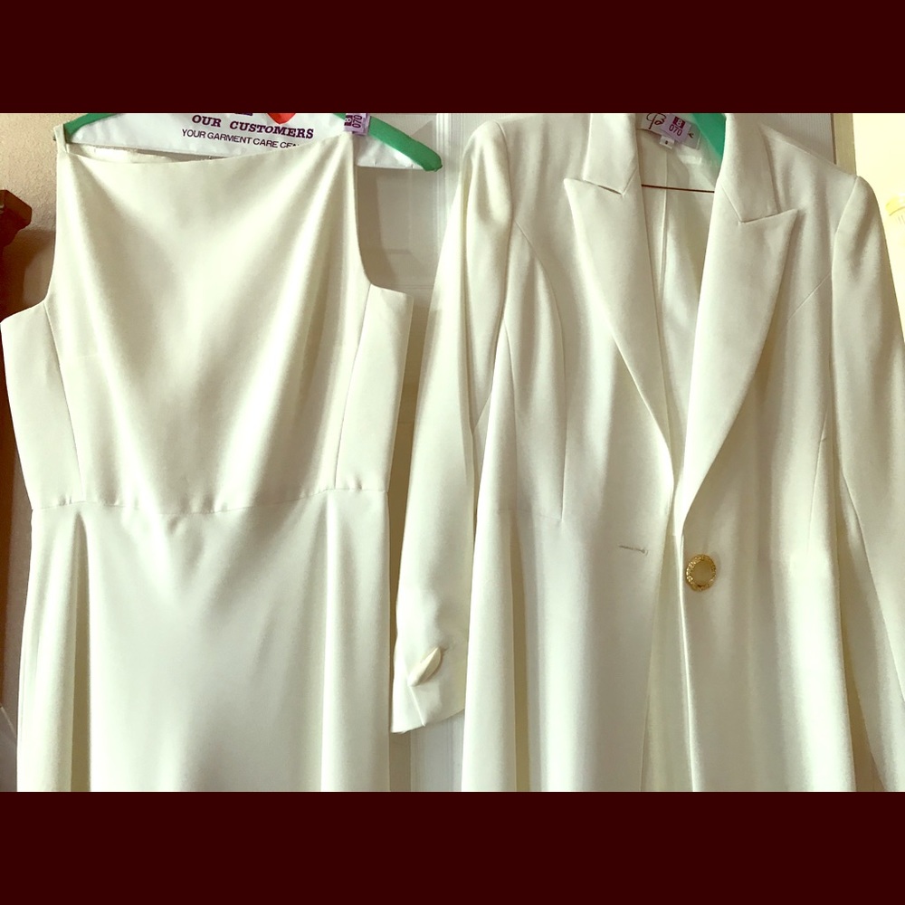 Dress and coat set.